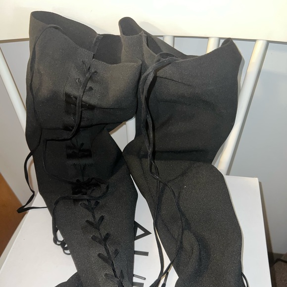 Kianiel-98 Aldo spiked heel over the knee laced up boots - Picture 5 of 13